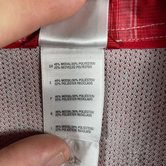 The North Face Button Up Shirt Men's XXL Red Plaid Mesh Breathable Trail Camping - Picture 7 of 12